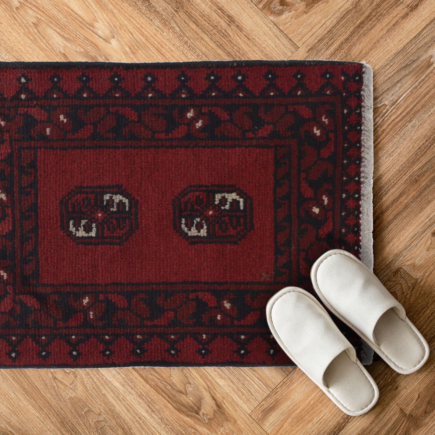 Handmade Door Mat 1' 7" x 2' 3" ft / 48 x 69 cm - No. W27260