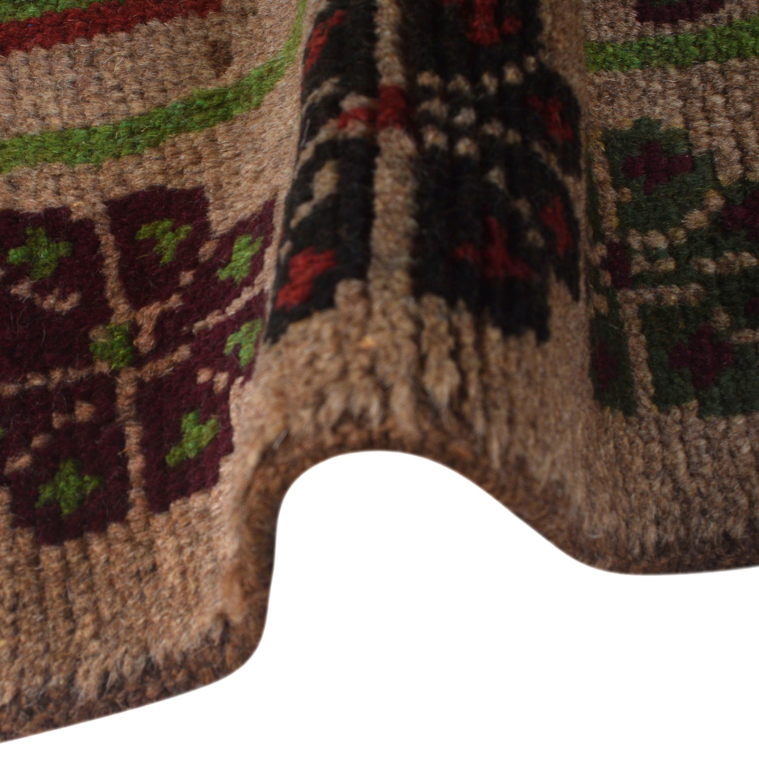 Beige Color Baluchi Rug 4' 1" x 6' 1" ft / 125 x 186 cm - No. W27266