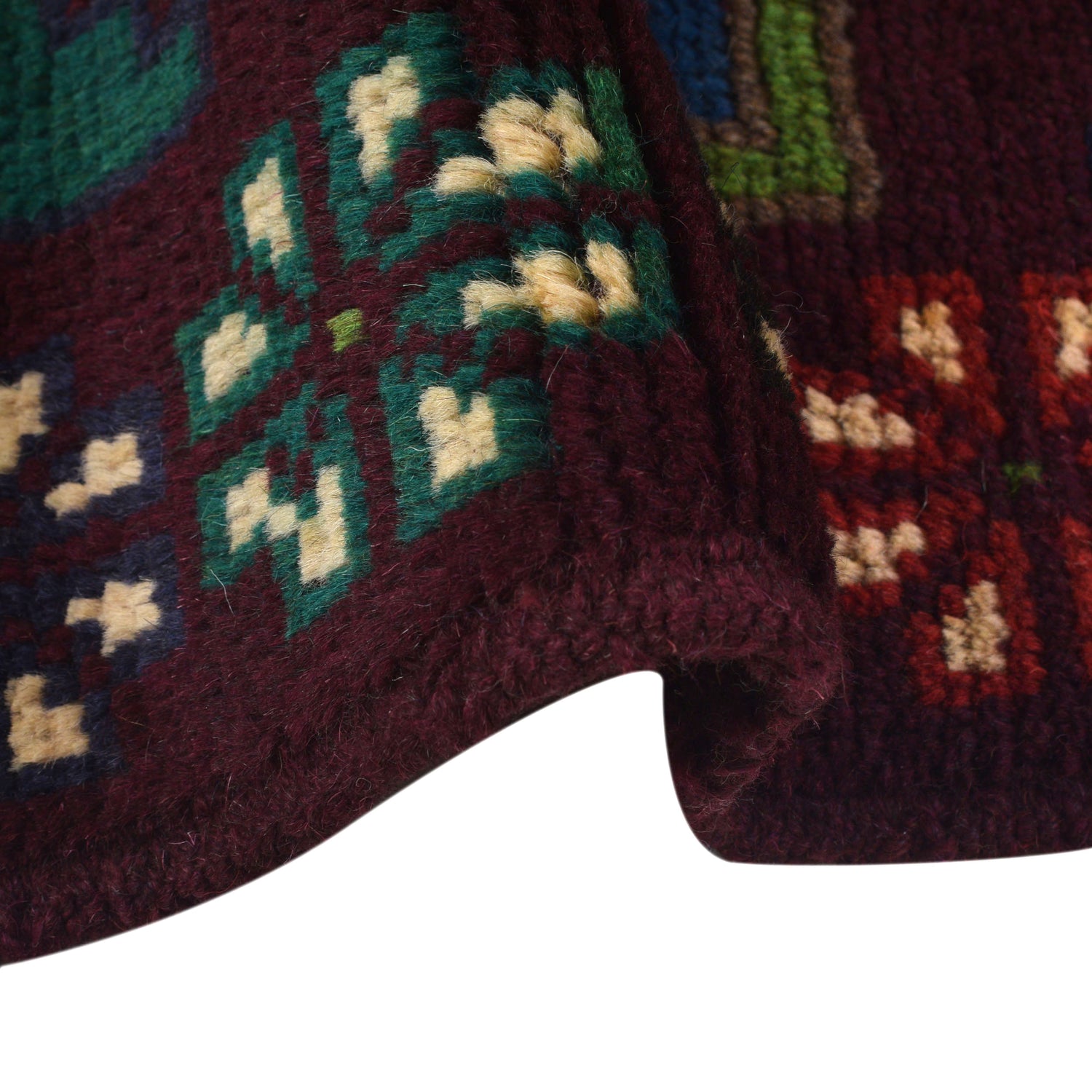 Dark Purple Color Baluchi Rug 4' 4" x 6' 4" ft / 132 x 194 cm - No. W27275