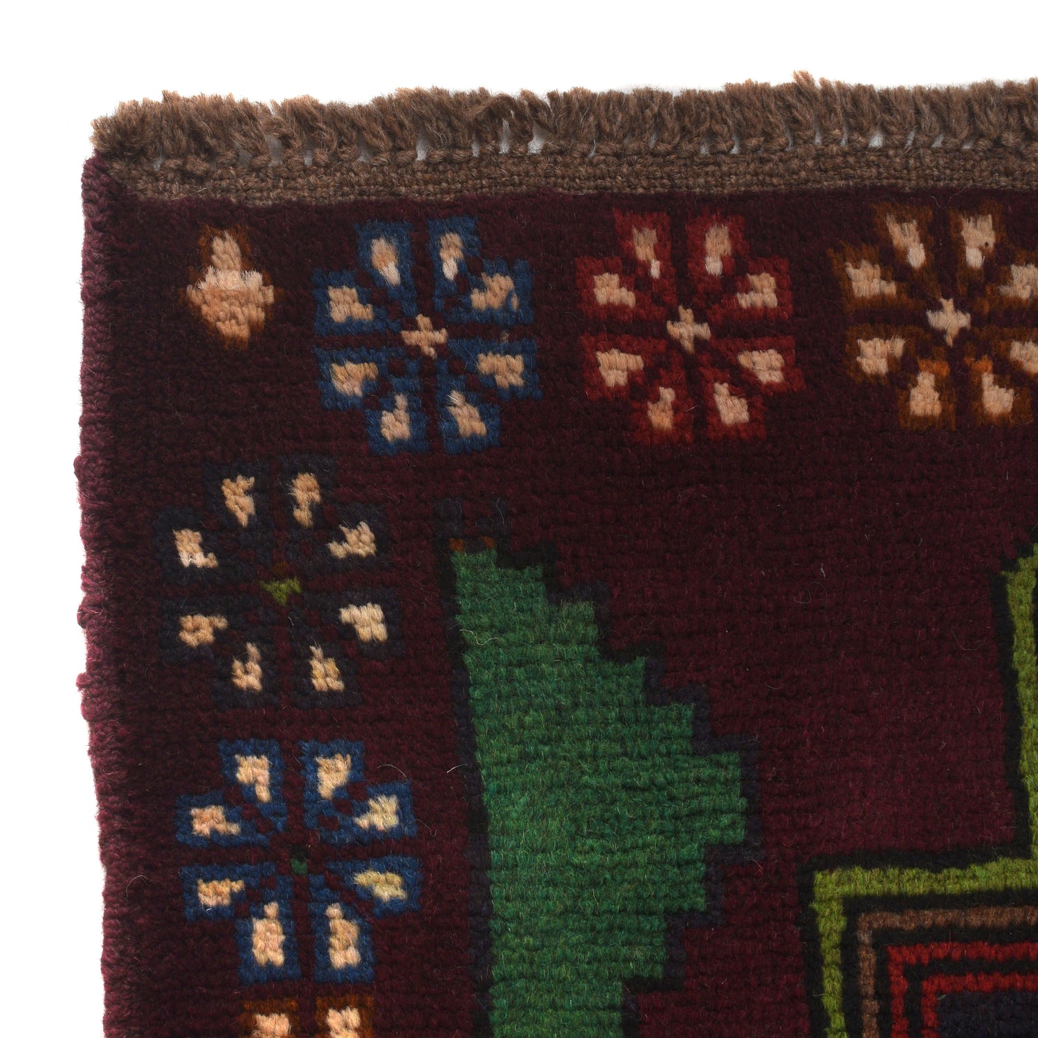 Dark Purple Color Baluchi Rug 4' 4" x 6' 1" ft / 132 x 186 cm - No. W27276