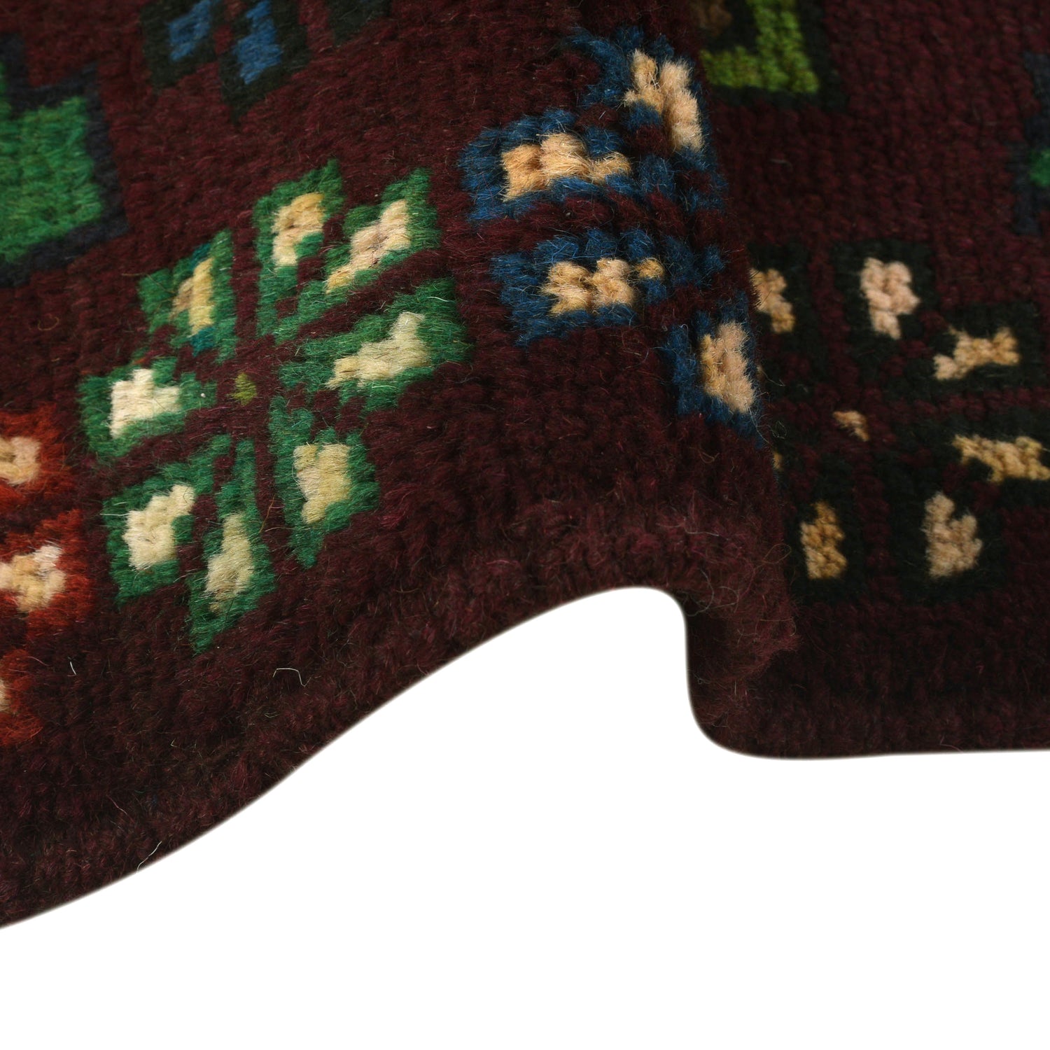 Dark Purple Color Baluchi Rug 4' 4" x 6' 1" ft / 132 x 186 cm - No. W27276