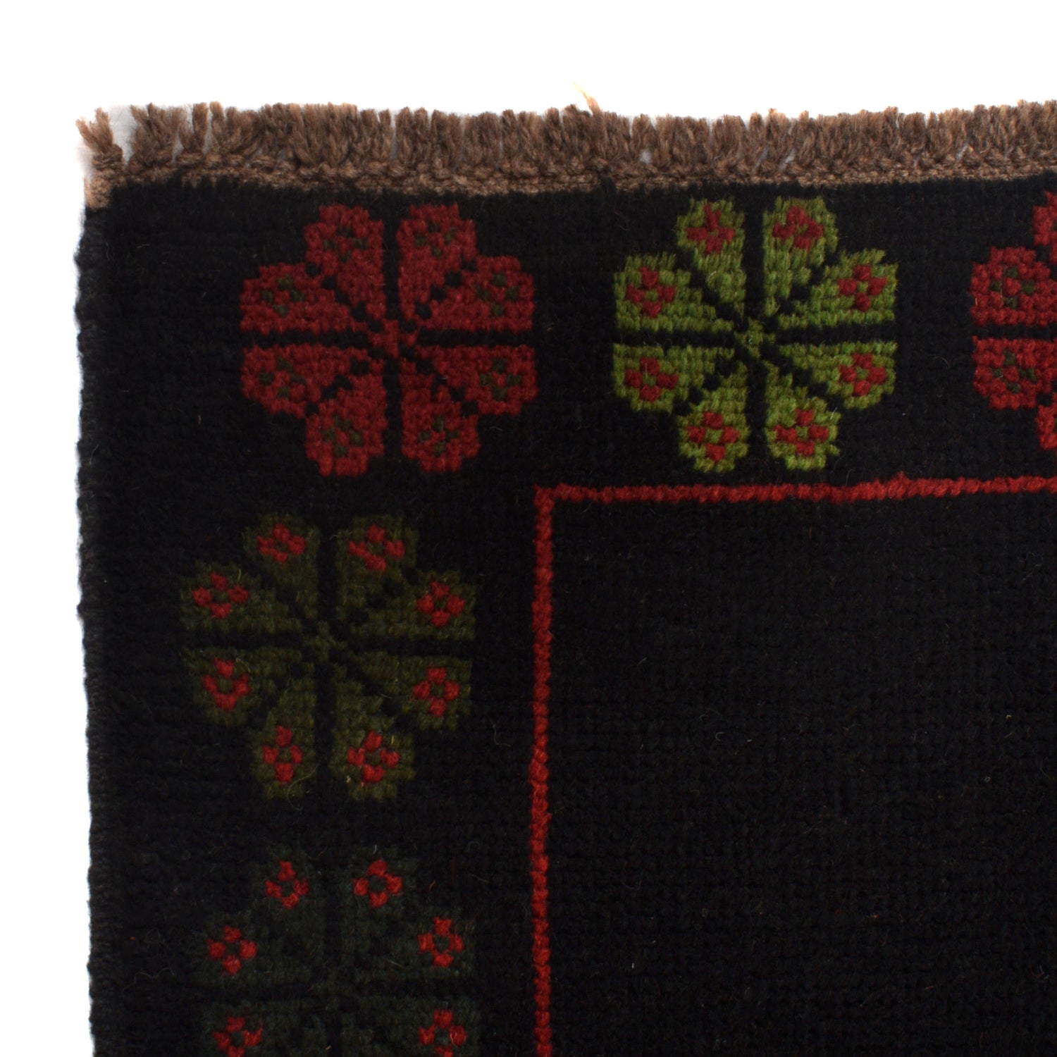 Black Color Baluchi Rug 4' 0" x 6' 9" ft / 122 x 206 cm - No. W27277