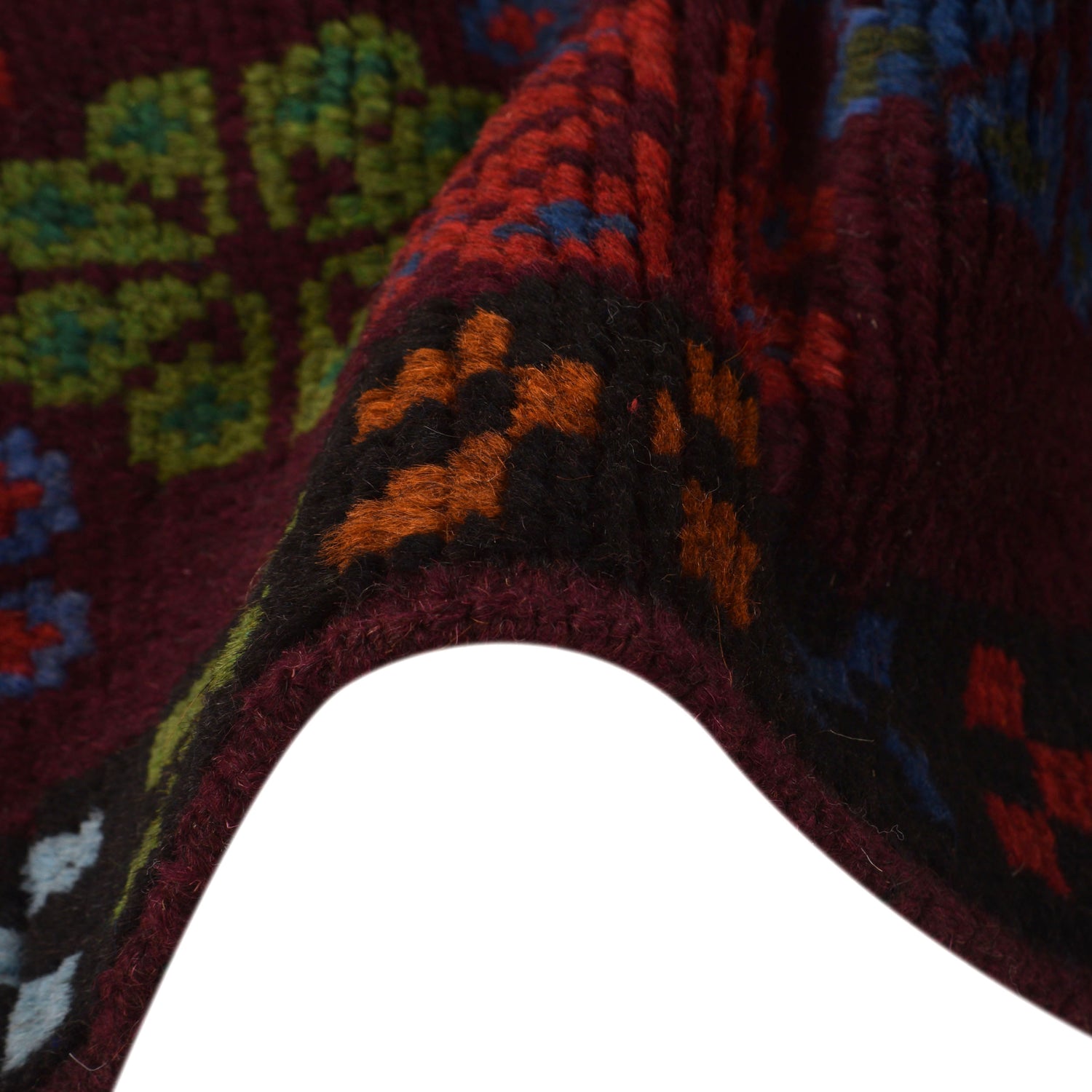 Dark Purple Color Baluchi Rug 4' 0" x 5' 7" ft / 122 x 171 cm - No. W27278