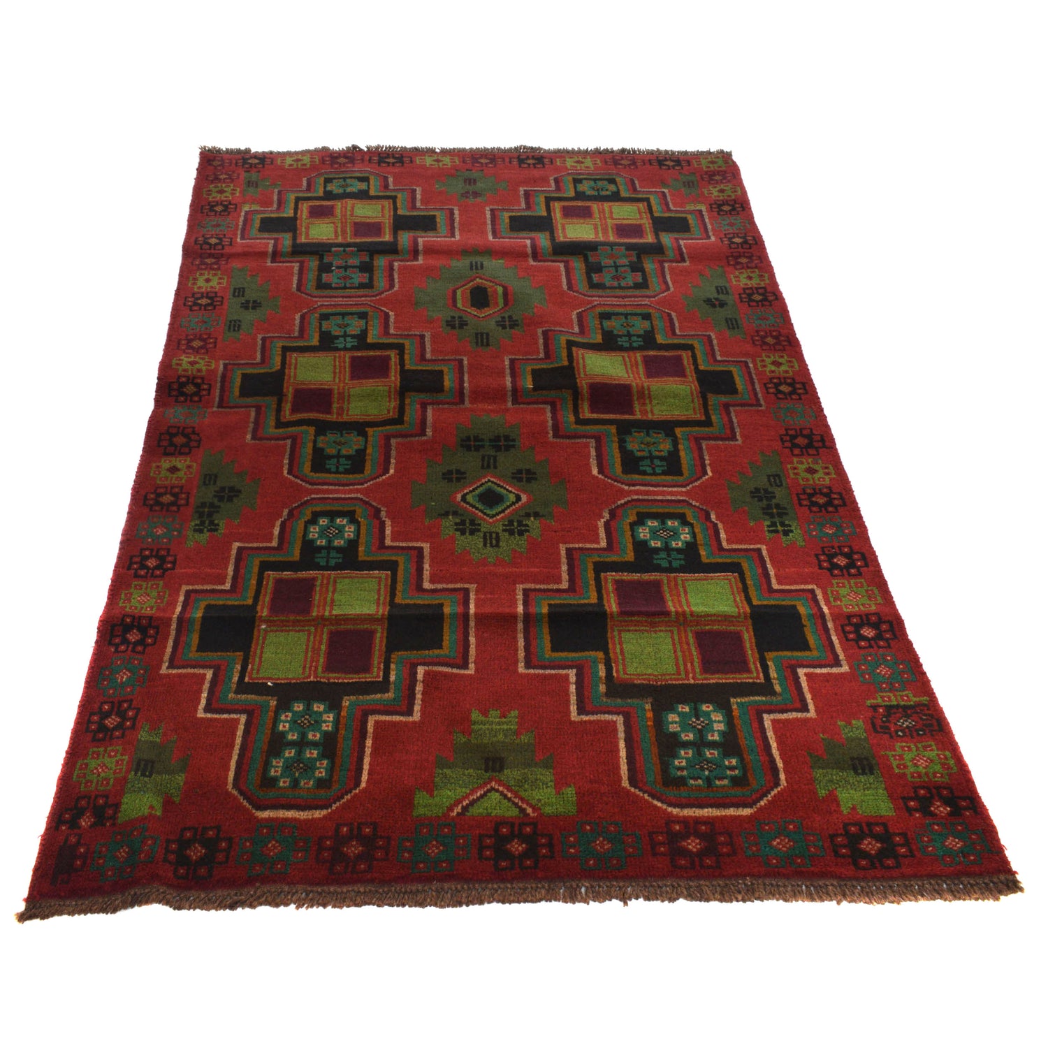 Handmade Balochi Rug 4' 3" x 6' 10" ft / 129 x 209 cm - No. W27285