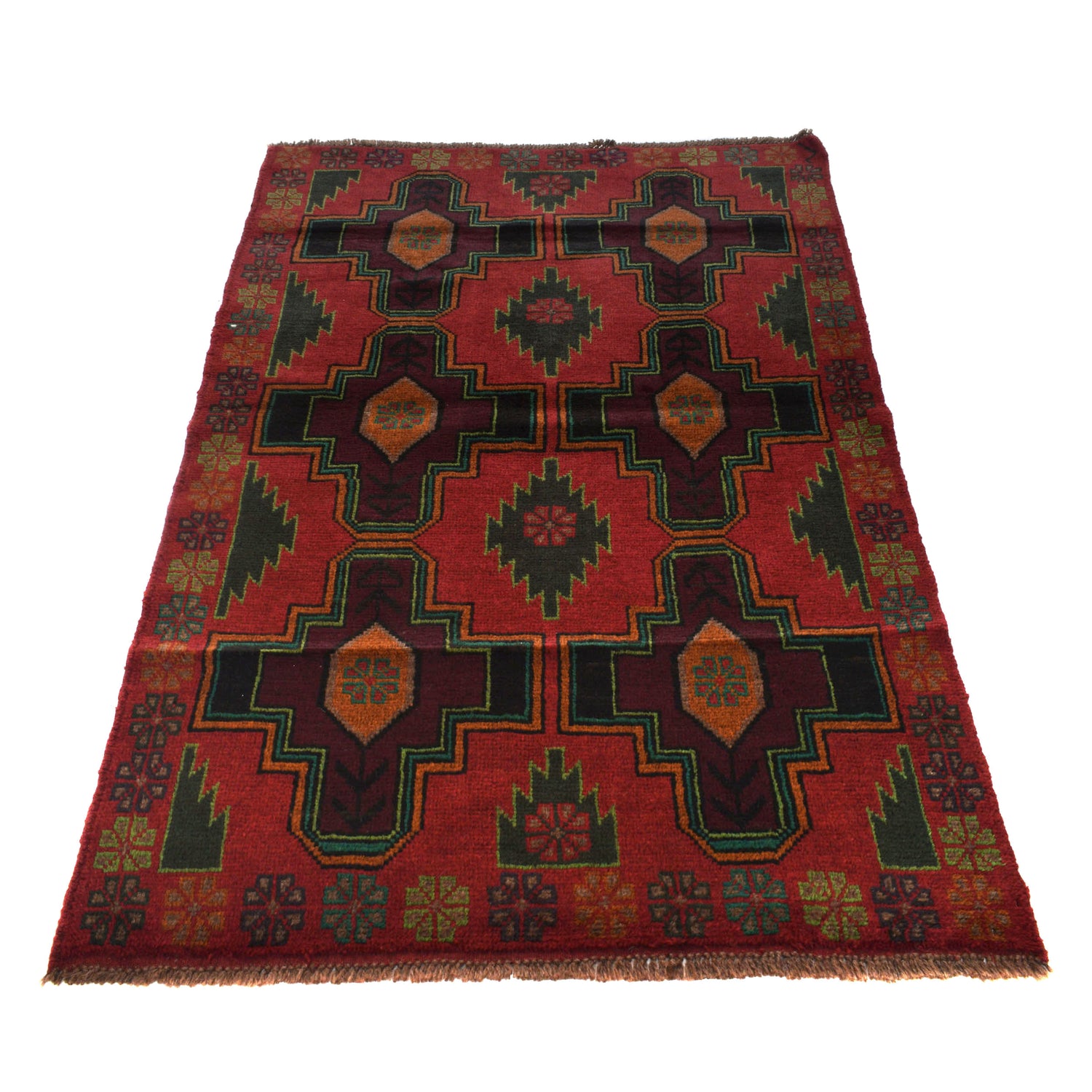 Handmade Balochi Rug 3' 11" x 6' 3" ft / 120 x 191 cm - No. W27286