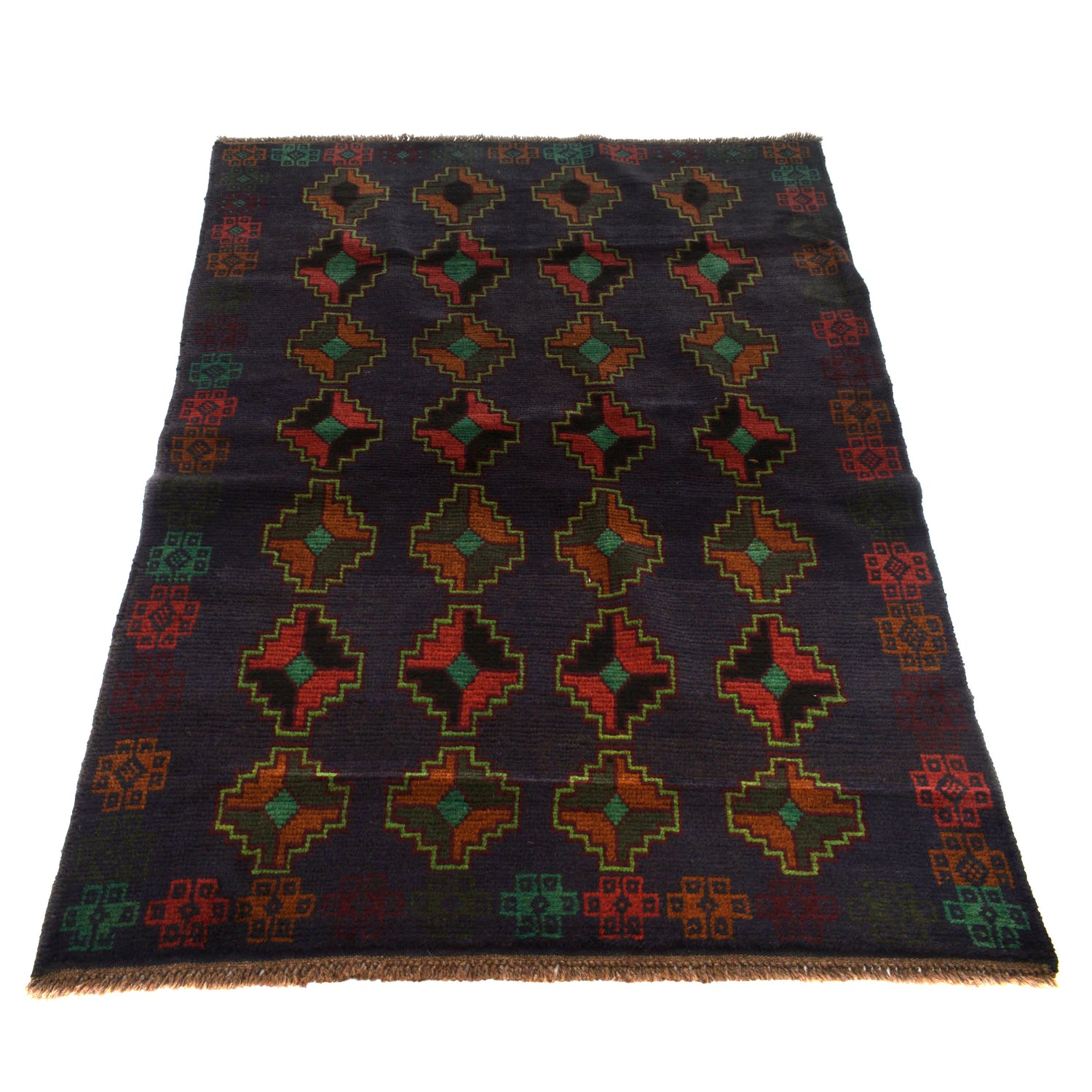 Handmade Balochi Rug 4' 2" x 6' 6" ft / 126 x 199 cm - No. W27287