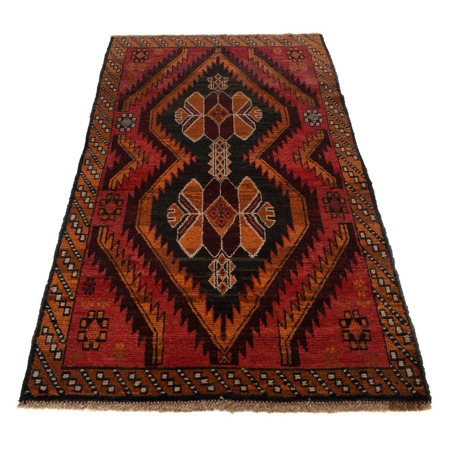 Handmade Balochi Rug 3' 8" x 6' 2" ft / 112 x 187 cm - No. W27299