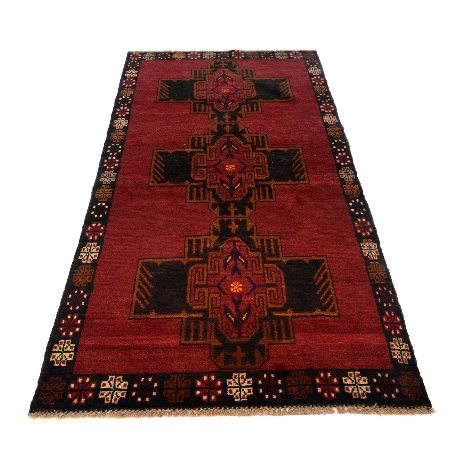 Handmade Balochi Rug 3' 4" x 6' 4" ft / 102 x 194 cm - No. W27300