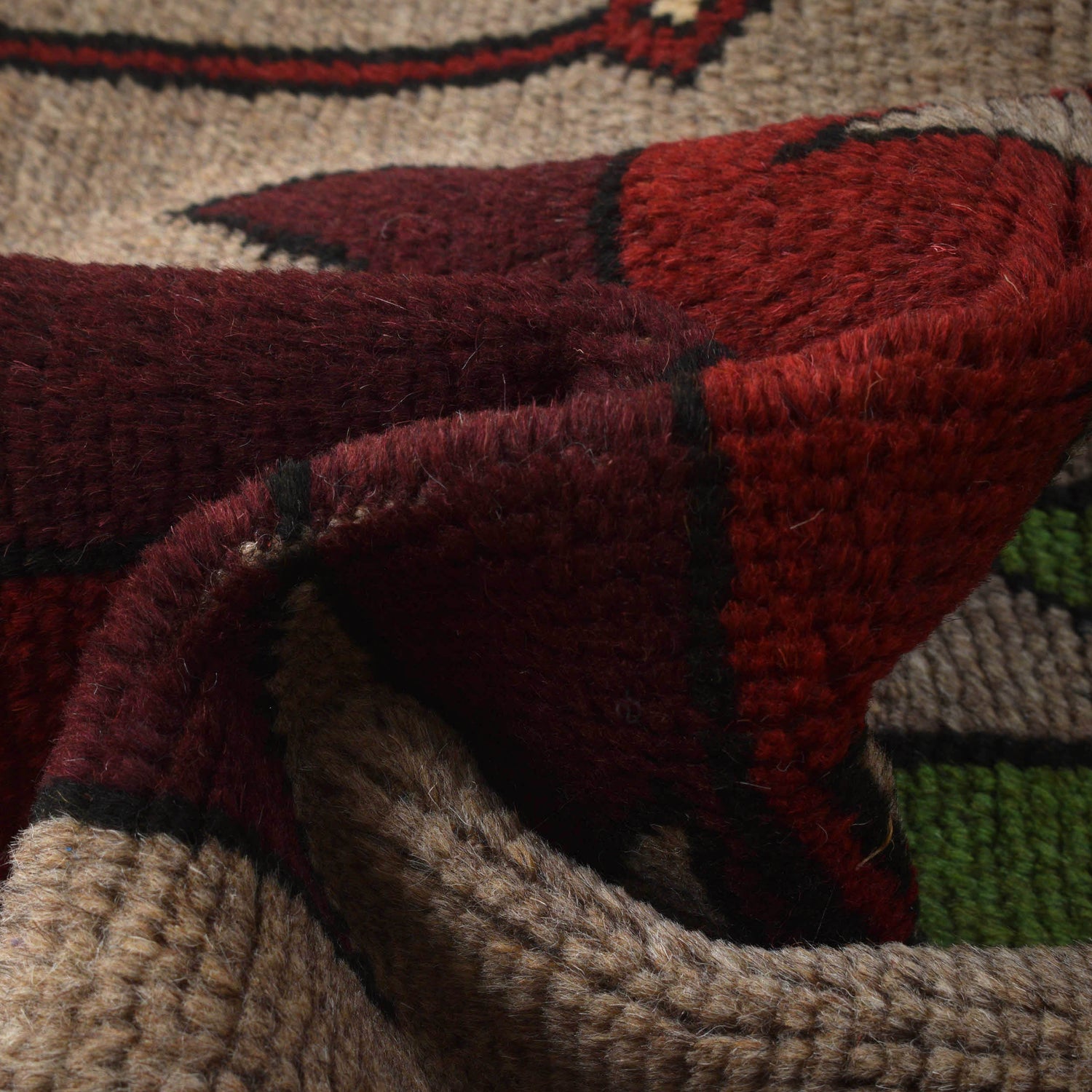 Handmade Balochi Rug 3' 11" x 6' 10" ft / 120 x 209 cm - No. W27301