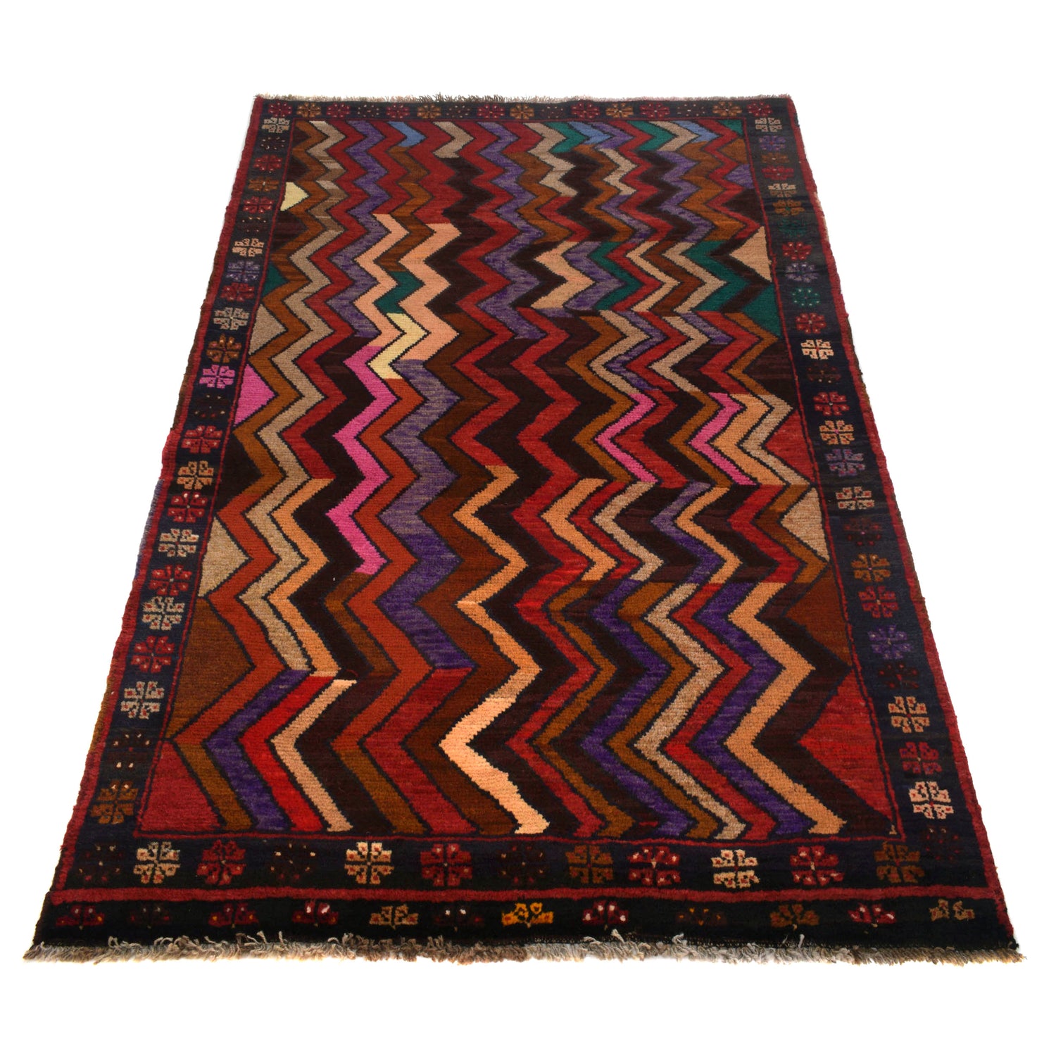Handmade Balochi Rug 3' 9" x 6' 1" ft / 115 x 186 cm - No. W27309