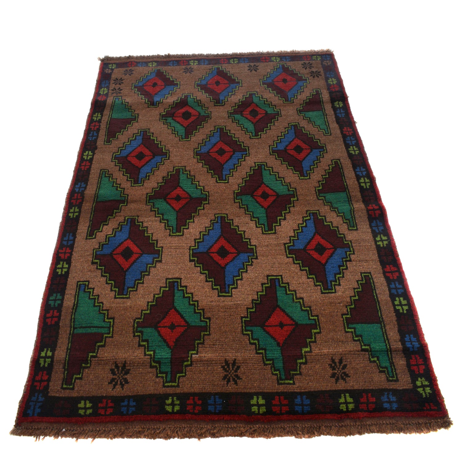 Handmade Balochi Rug 3' 10" x 6' 3" ft / 118 x 190 cm - No. W27310