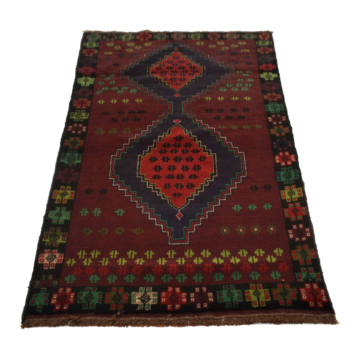 Handmade Balochi Rug 3' 7" x 6' 2" ft / 108 x 188 cm - No. W27317