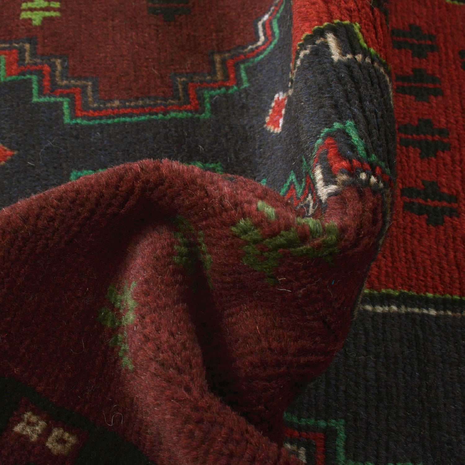 Handmade Balochi Rug 3' 7" x 6' 2" ft / 108 x 188 cm - No. W27317