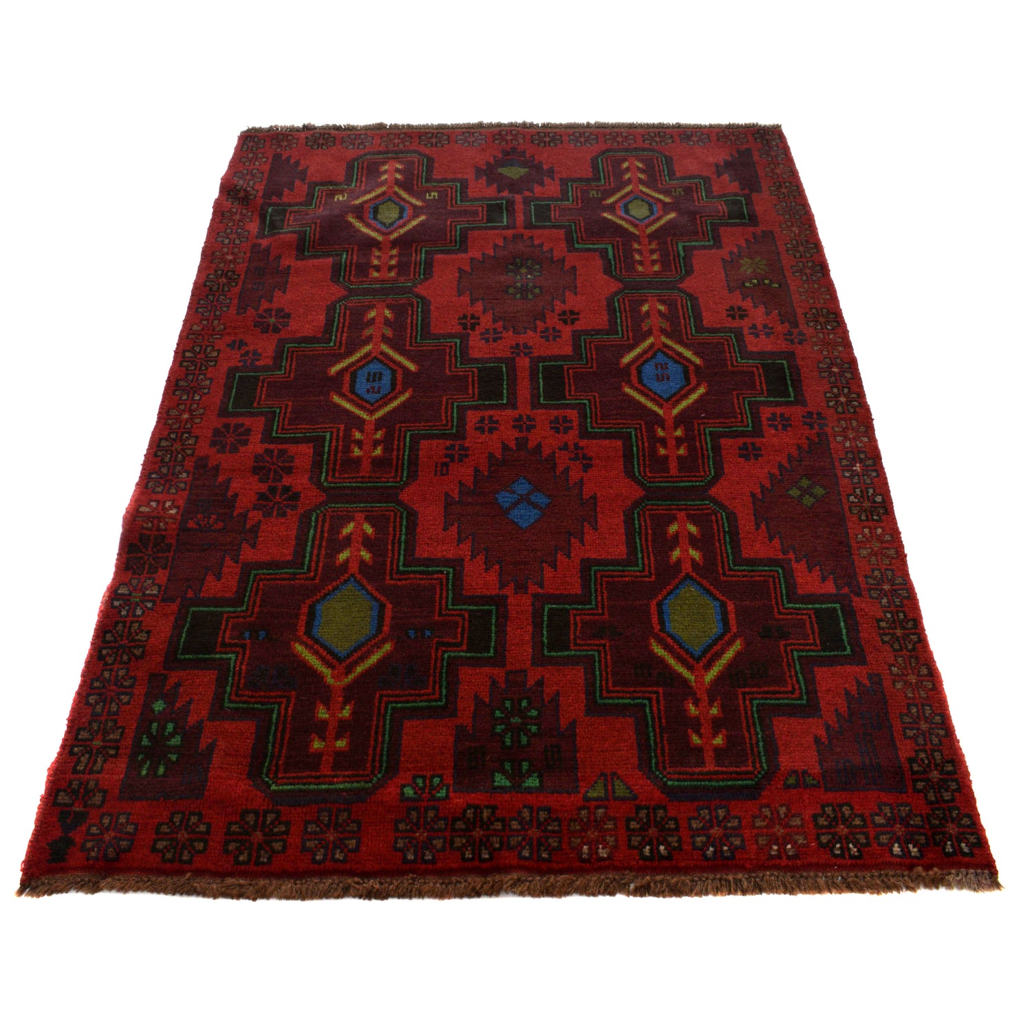 Handmade Balochi Rug 4' 5" x 6' 2" ft / 134 x 188 cm - No. W27320