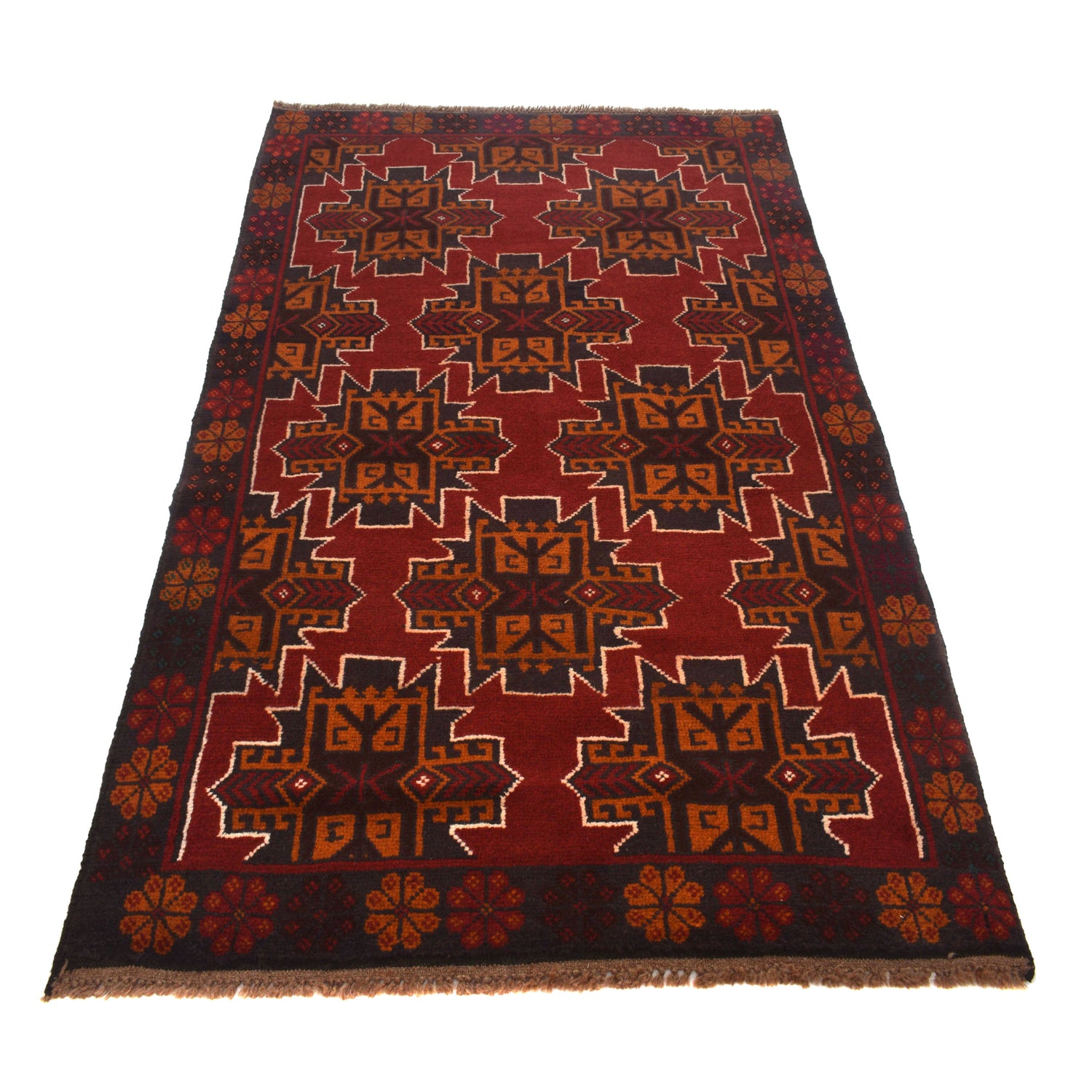 Handmade Balochi Rug 3' 8" x 6' 2" ft / 113 x 187 cm - No. W27326