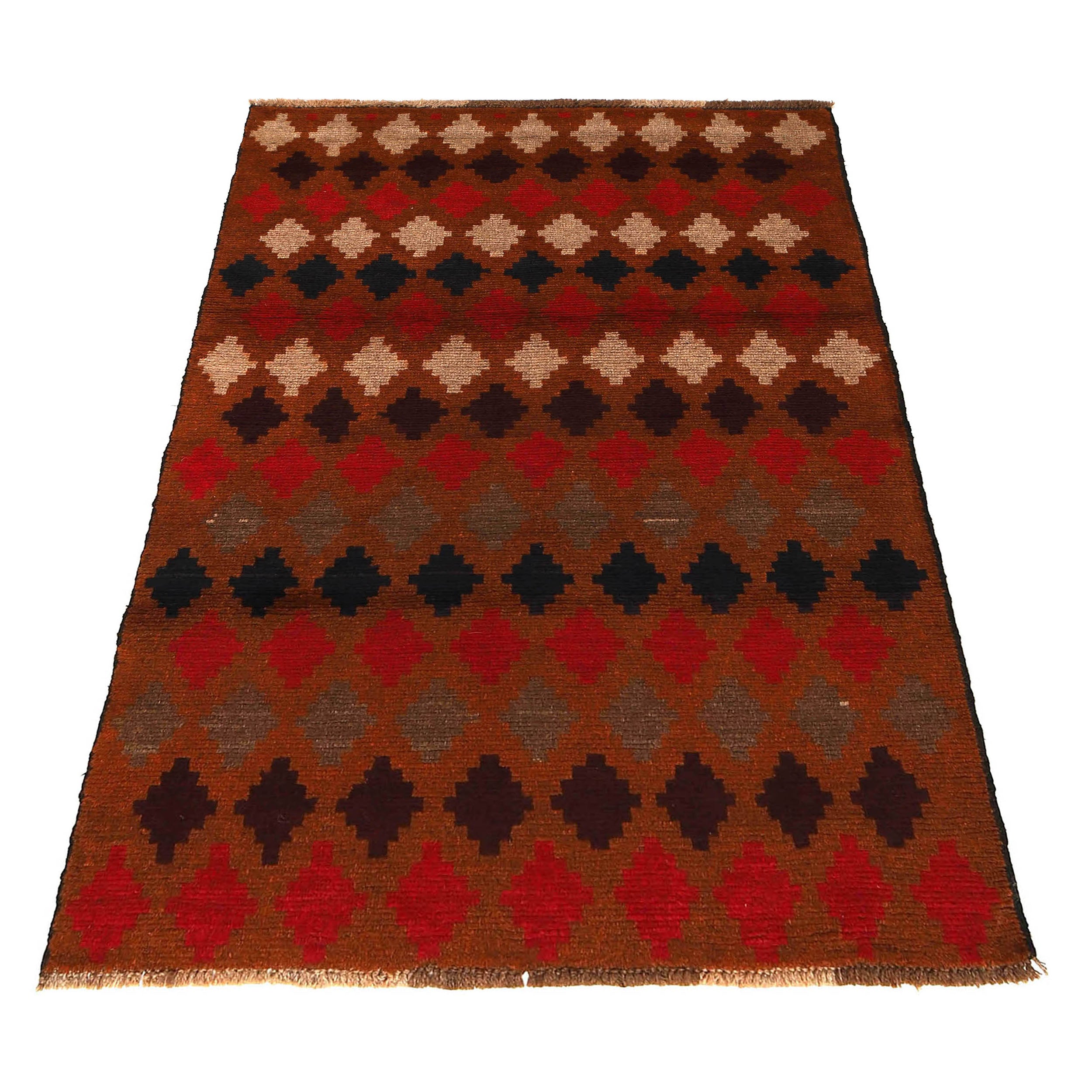 Handmade Balochi Rug 3' 9" x 6' 1" ft / 114 x 185 cm - No. W27328
