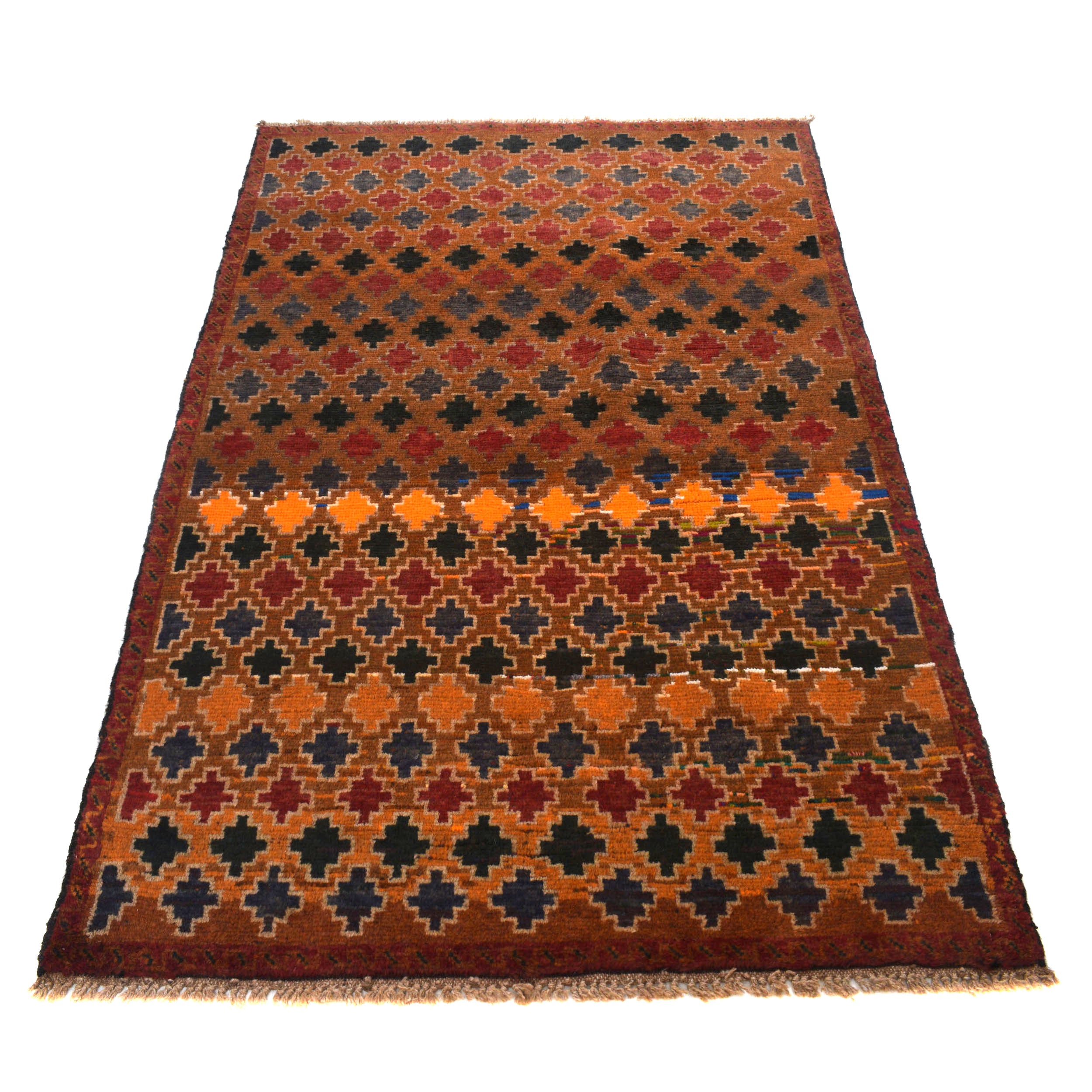 Handmade Balochi Rug 3' 8" x 5' 11" ft / 113 x 181 cm - No. W27332