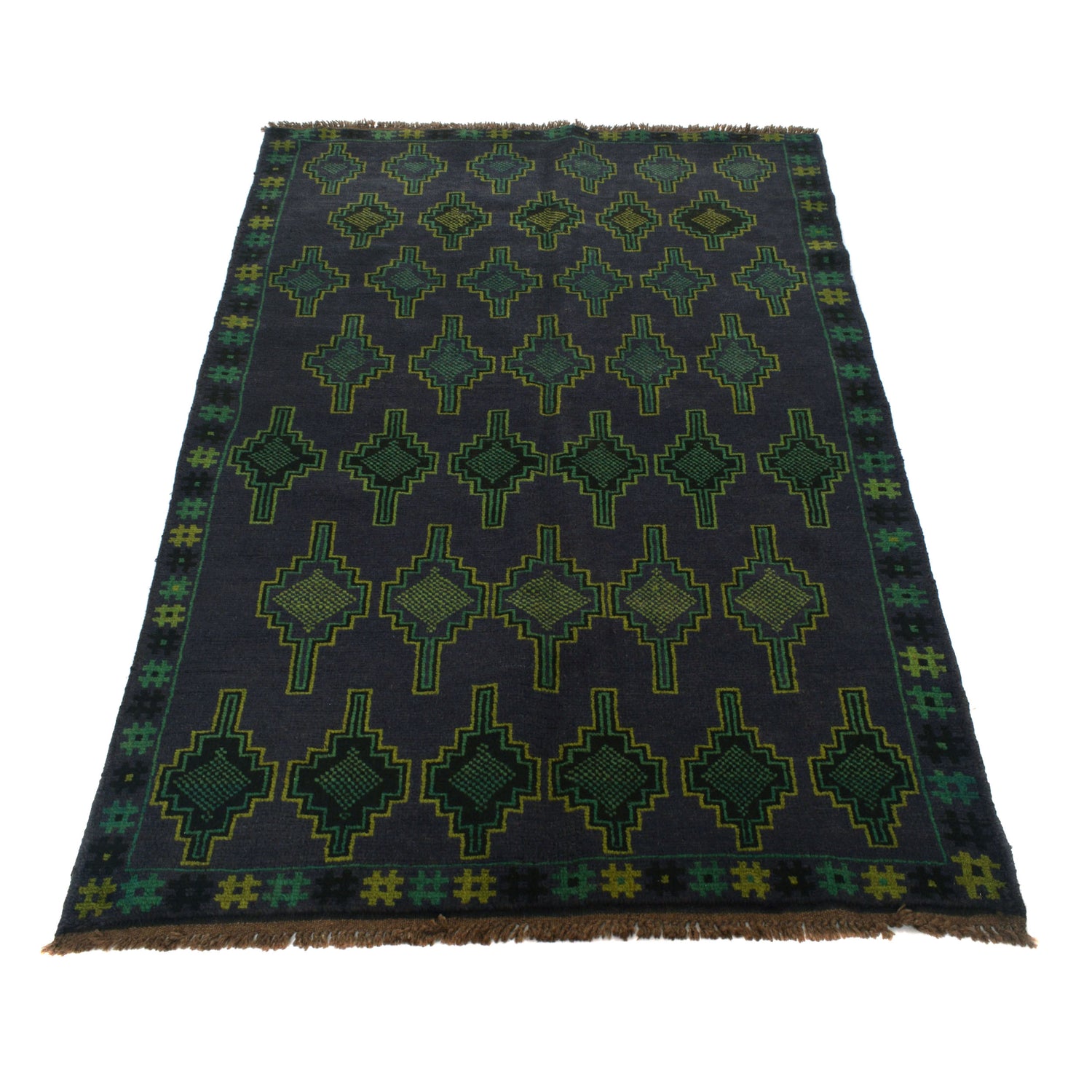 Handmade Balochi Rug 4' 2" x 6' 8" ft / 126 x 203 cm - No. W27343