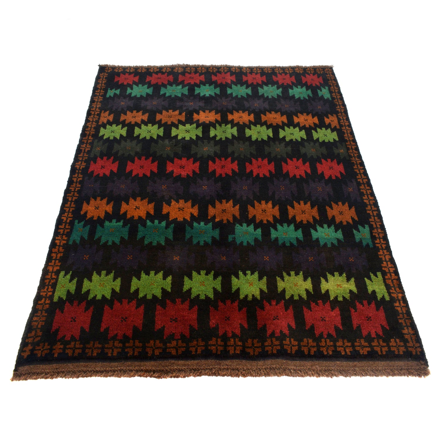 Handmade Balochi Rug 4' 3" x 6' 0" ft / 129 x 183 cm - No. W27344