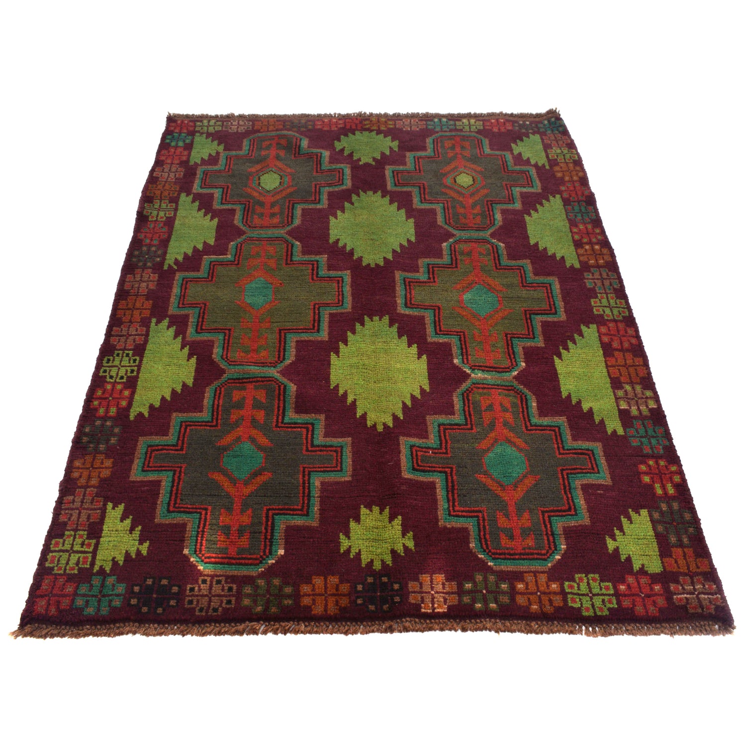 Handmade Balochi Rug 4' 3" x 6' 3" ft / 130 x 191 cm - No. W27350