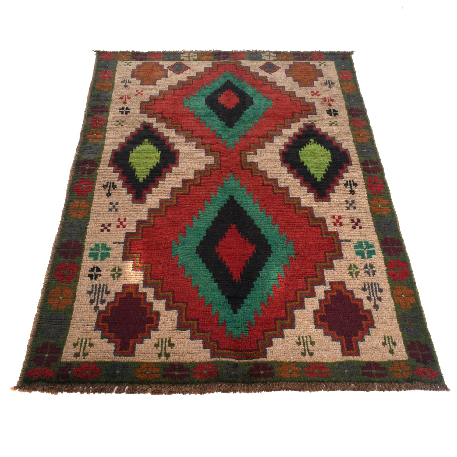 Handmade Balochi Rug 3' 9" x 6' 4" ft / 114 x 193 cm - No. W27351