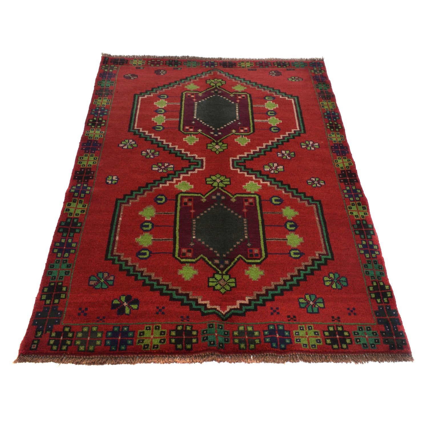 Handmade Balochi Rug 4' 2" x 6' 8" ft / 128 x 202 cm - No. W27372