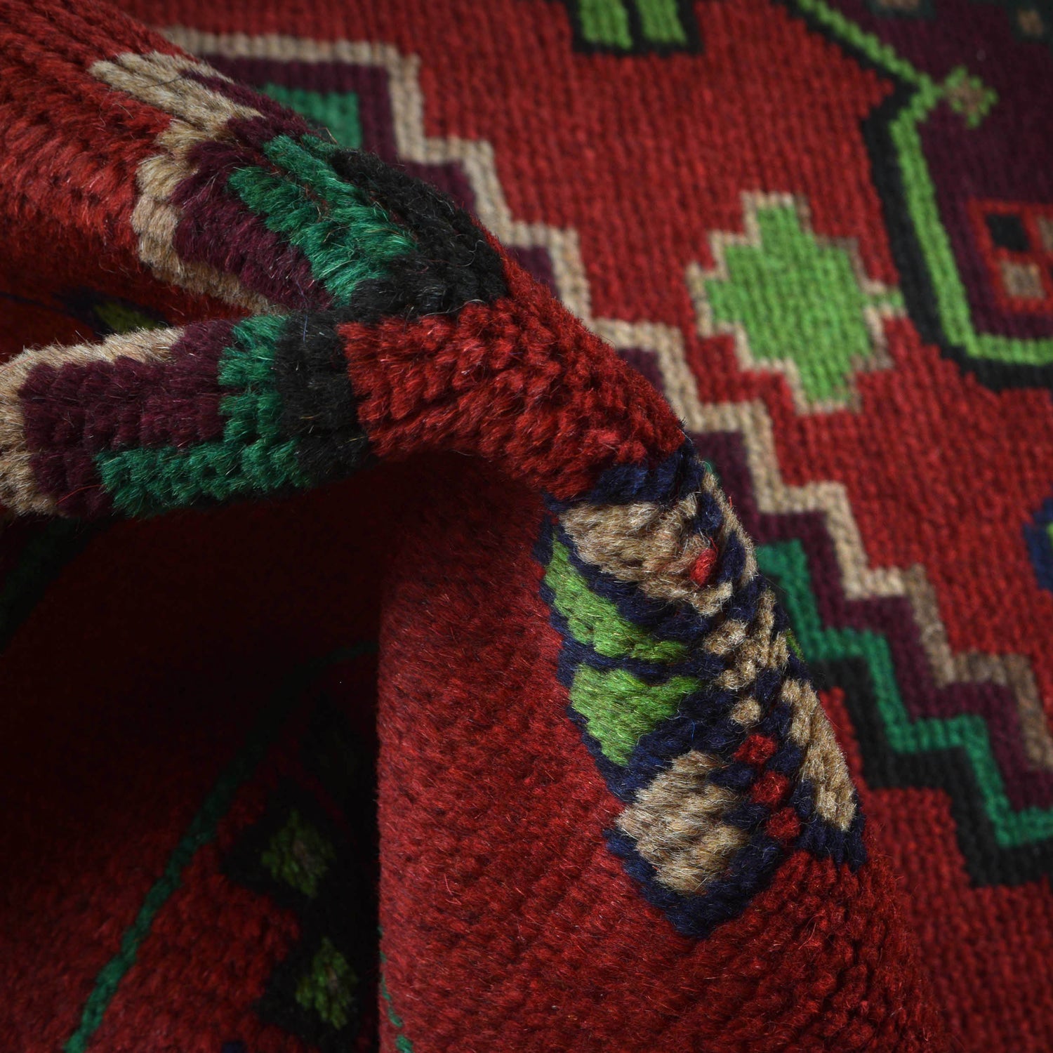 Handmade Balochi Rug 4' 2" x 6' 8" ft / 128 x 202 cm - No. W27372