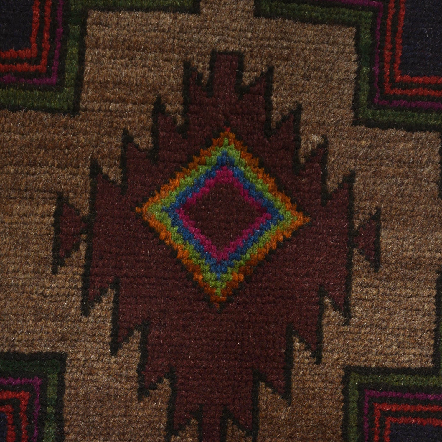 Handmade Balochi Rug 4' 2" x 6' 1" ft / 128 x 185 cm - No. W27373