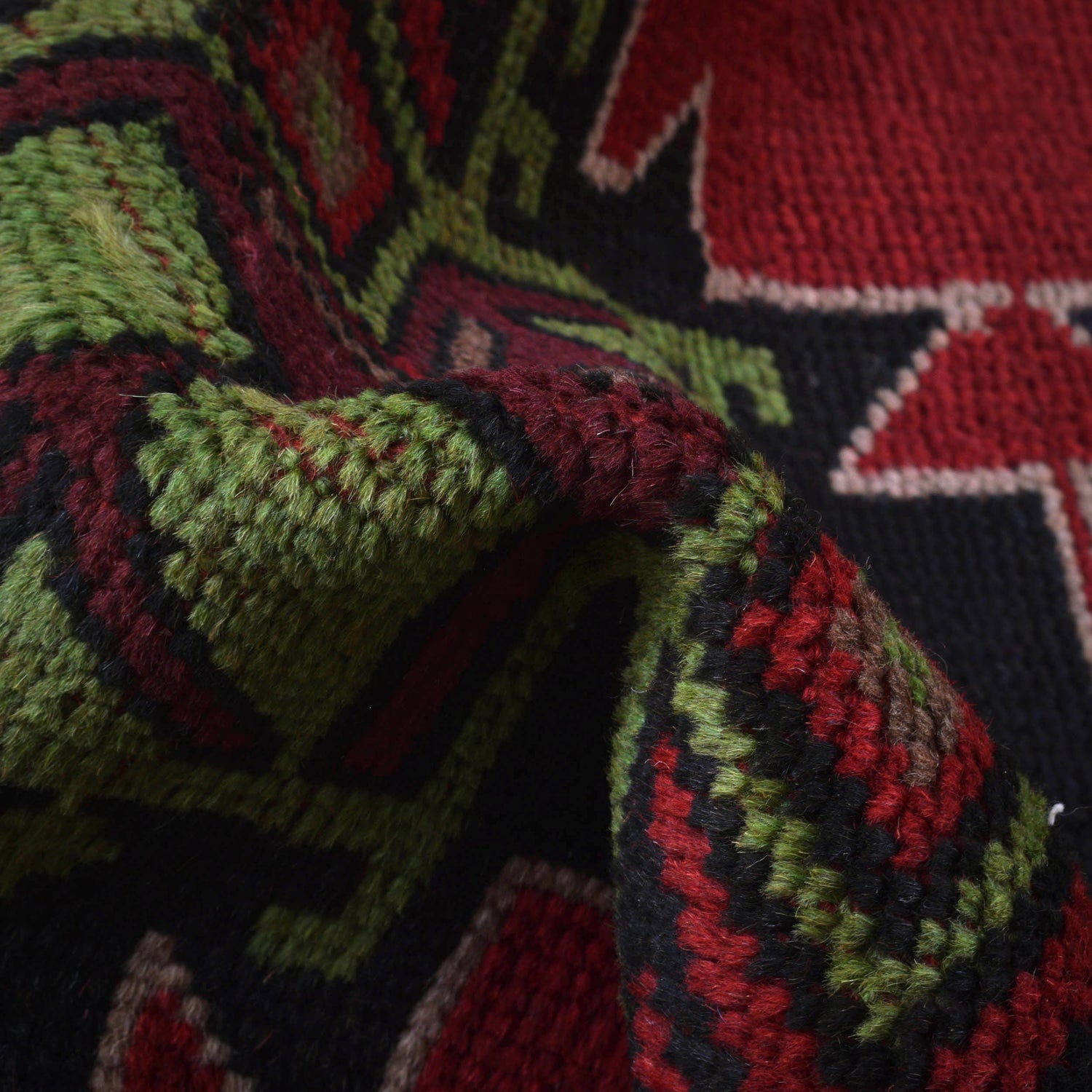 Handmade Balochi Rug 4' 2" x 6' 8" ft / 127 x 204 cm - No. W27374