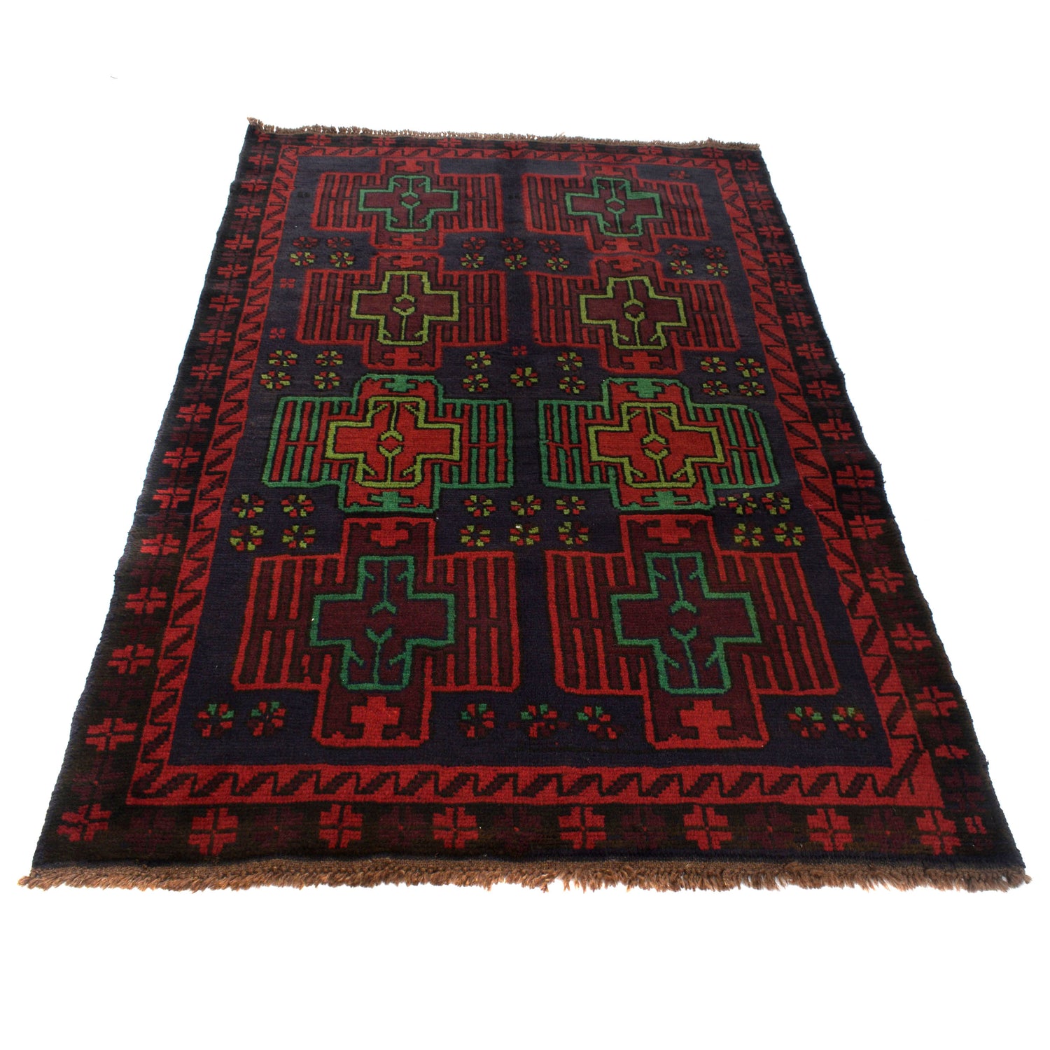 Handmade Balochi Rug 3' 11" x 6' 5" ft / 120 x 195 cm - No. W27377