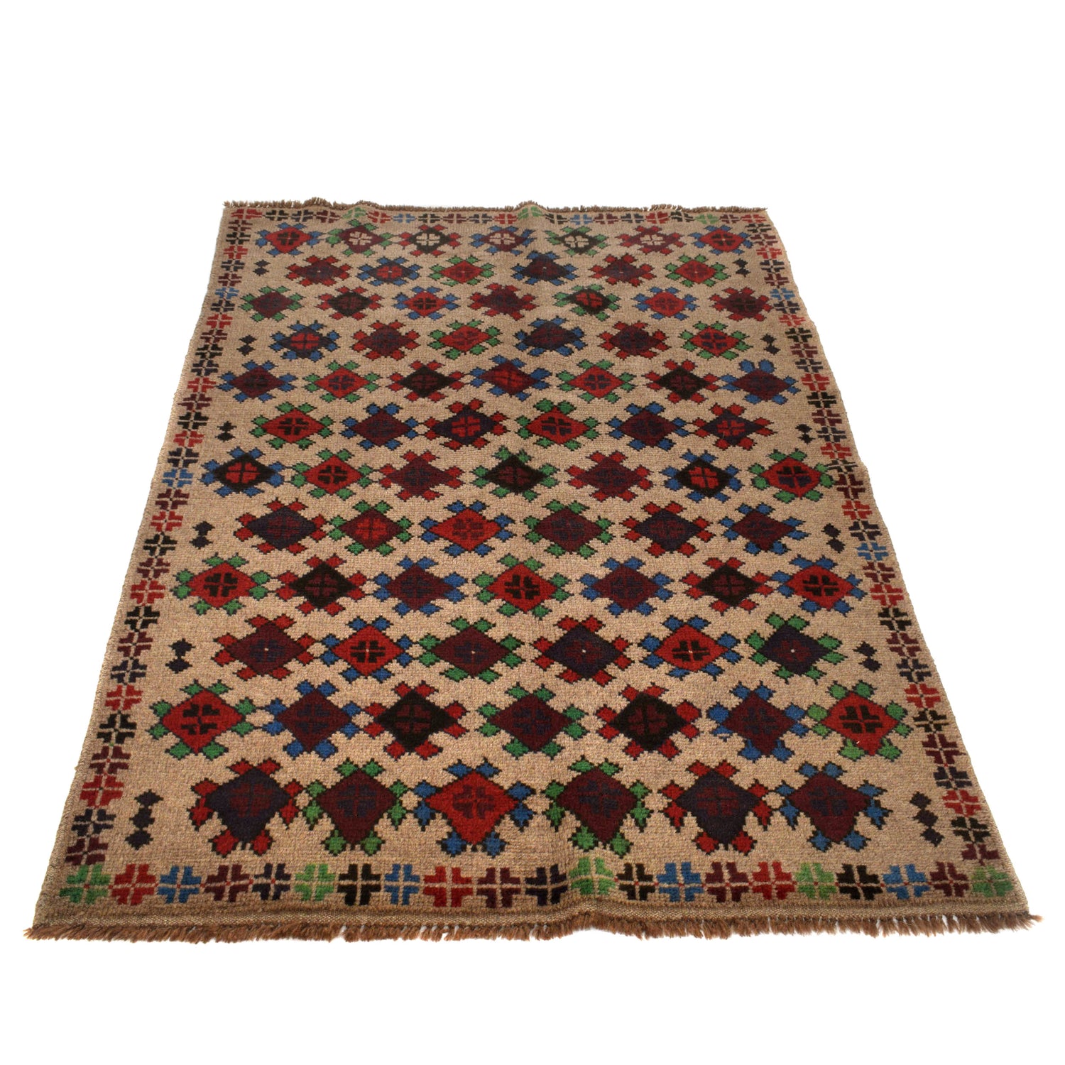 Handmade Balochi Rug 4' 0" x 6' 4" ft / 123 x 192 cm - No. W27379