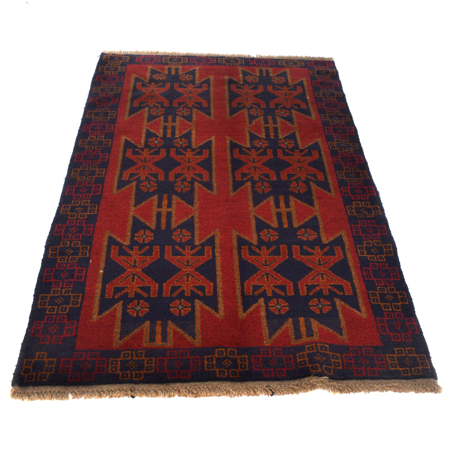 Handmade Balochi Rug 3' 8" x 5' 9" ft / 111 x 176 cm - No. W27383