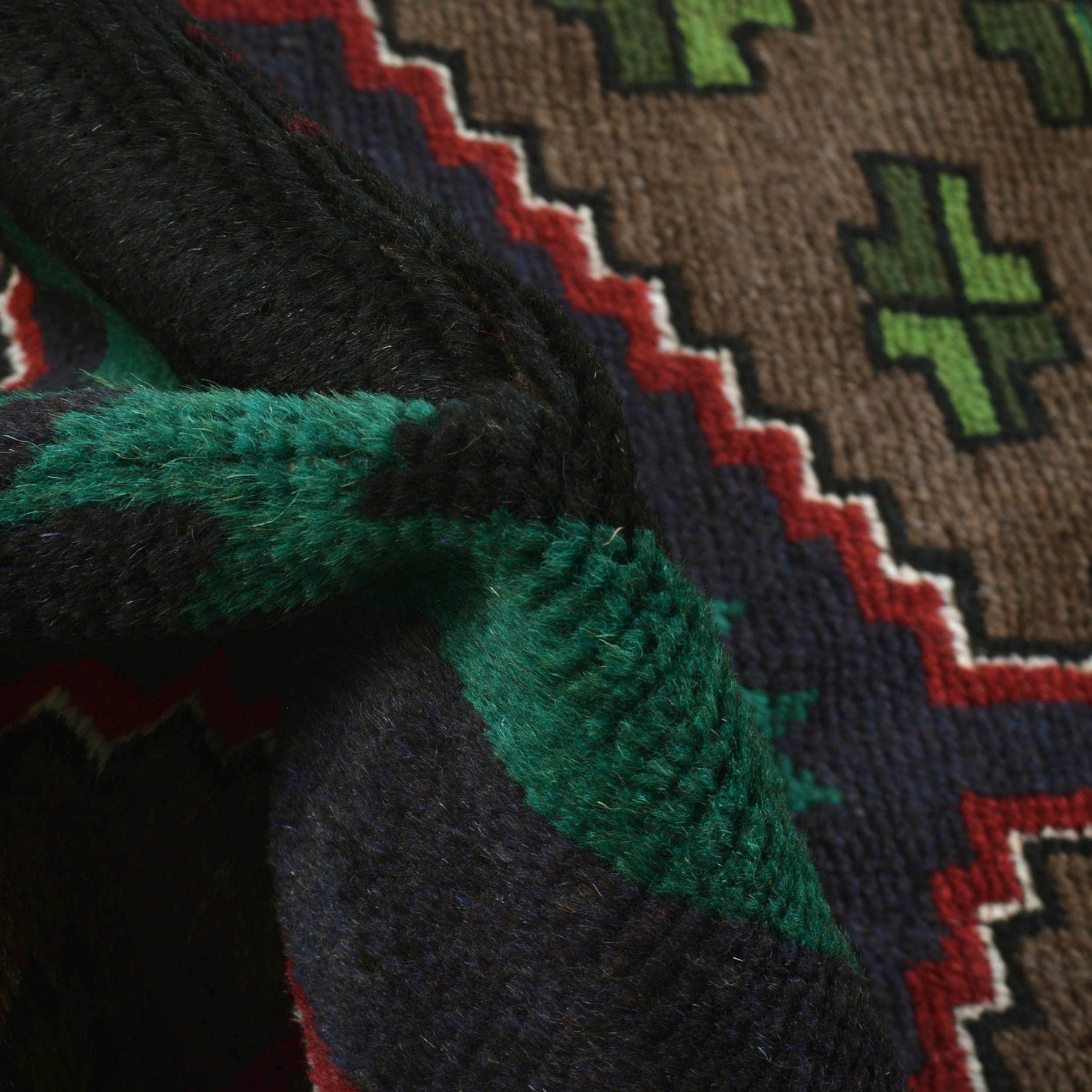 Handmade Balochi Rug 4' 2" x 6' 5" ft / 127 x 196 cm - No. W27384