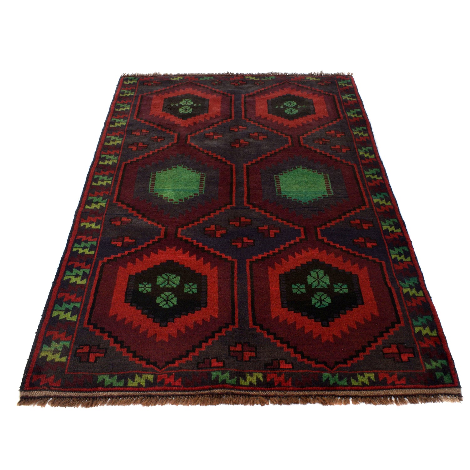 Handmade Balochi Rug 4' 2" x 6' 8" ft / 126 x 202 cm - No. W27387