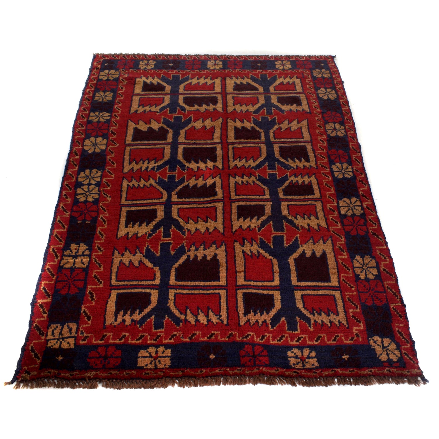 Handmade Balochi Rug 3' 8" x 6' 1" ft / 112 x 185 cm - No. W27397