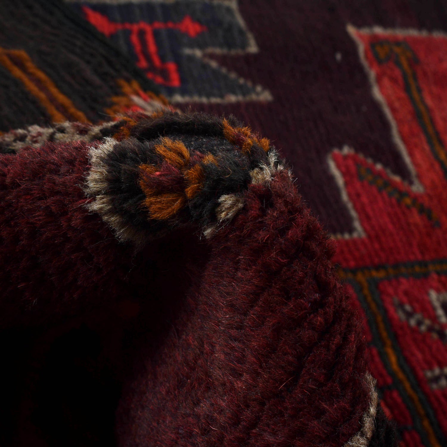 Handmade Balochi Rug 3' 7" x 5' 5" ft / 110 x 165 cm - No. W27405