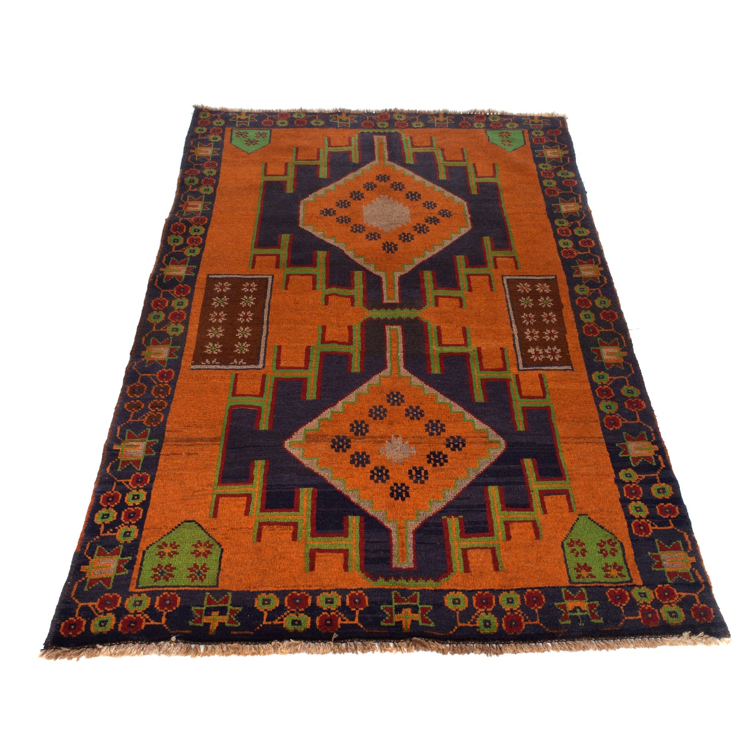 Handmade Balochi Rug 3' 10" x 6' 4" ft / 116 x 192 cm - No. W27412