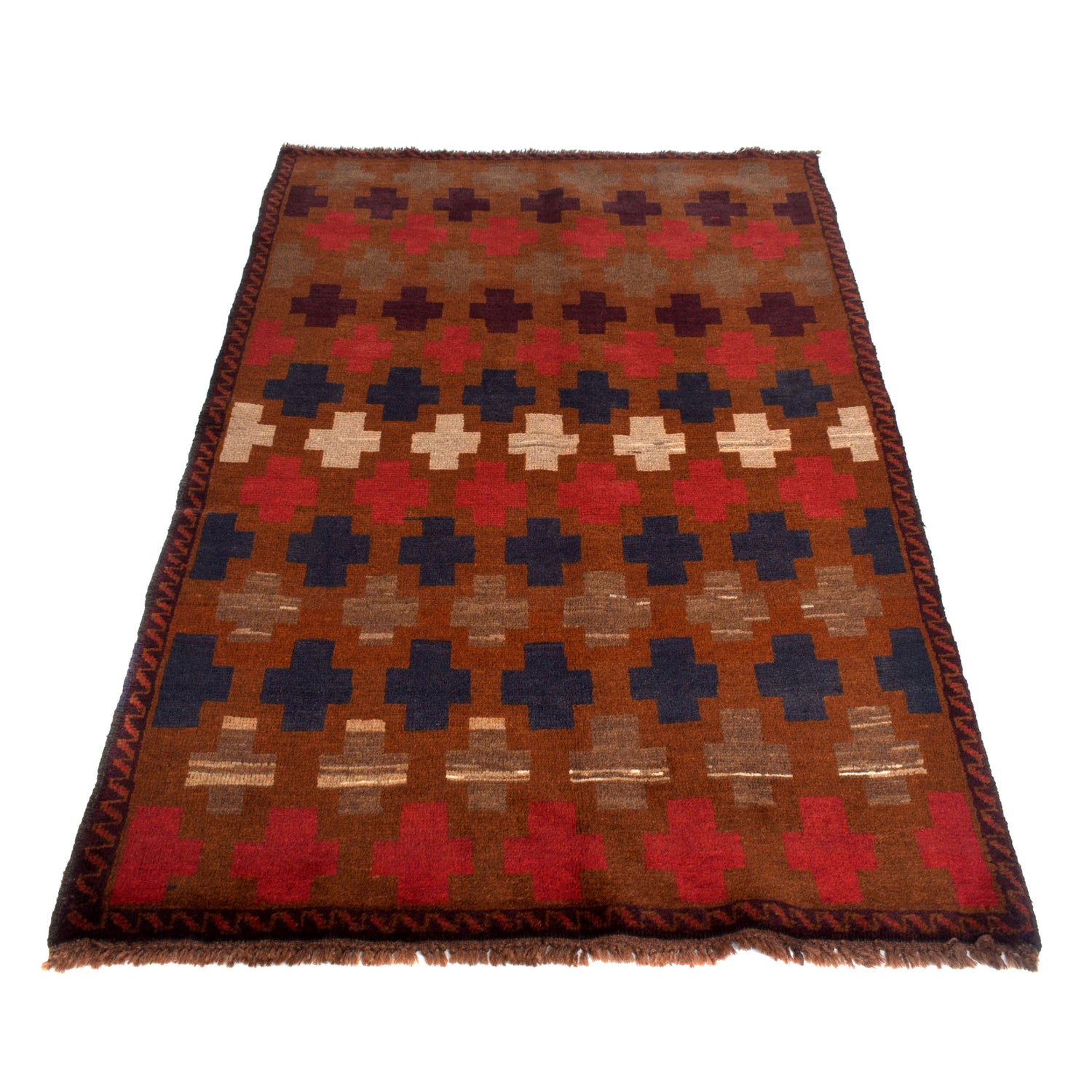 Tribal Baloch Rug 3' 8" x 6' 4" ft / 111 x 194 cm - No. W27425