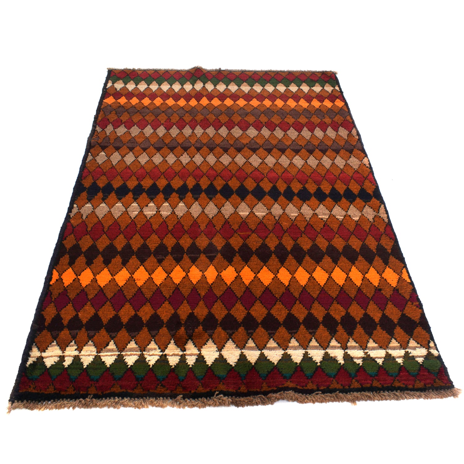 Tribal Baloch Rug 3' 8" x 6' 1" ft / 112 x 186 cm - No. W27435