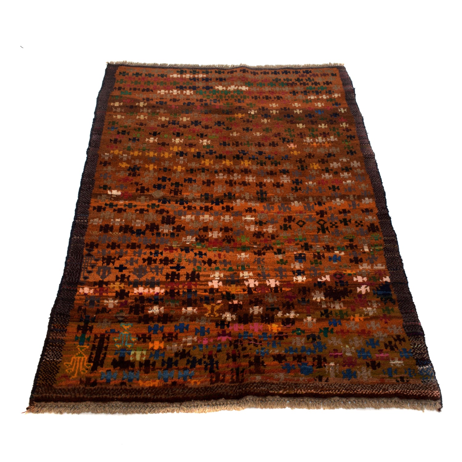 Tribal Baloch Rug 3' 7" x 6' 0" ft / 109 x 183 cm - No. W27438