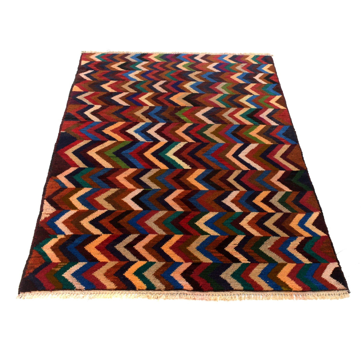 Tribal Baloch Rug 3' 11" x 6' 2" ft / 120 x 188 cm - No. W27449