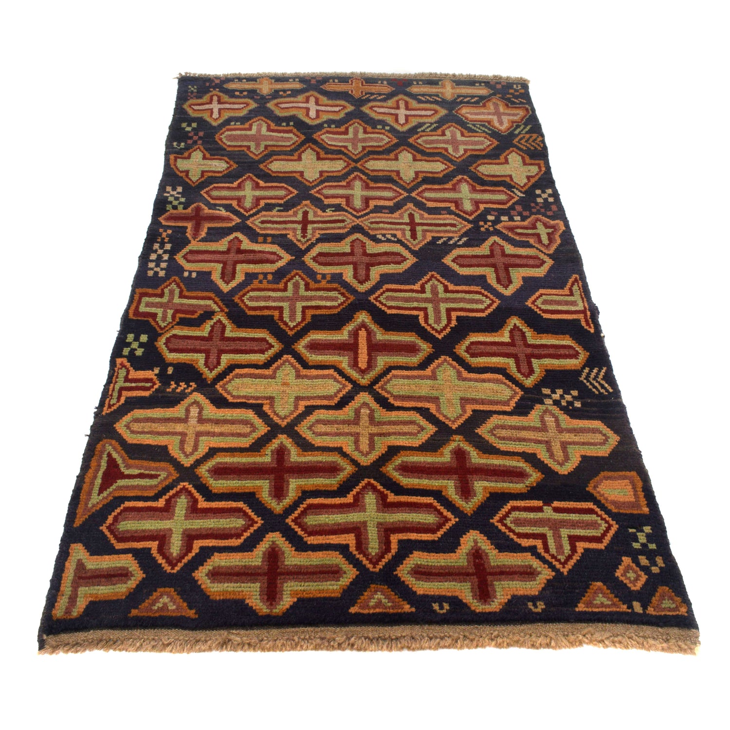 Tribal Baloch Rug 3' 3" x 5' 12" ft / 100 x 182 cm - No. W27452