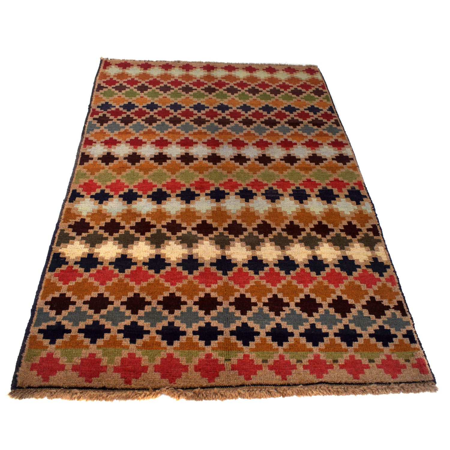 Tribal Baloch Rug 3' 9" x 6' 4" ft / 114 x 194 cm - No. W27455