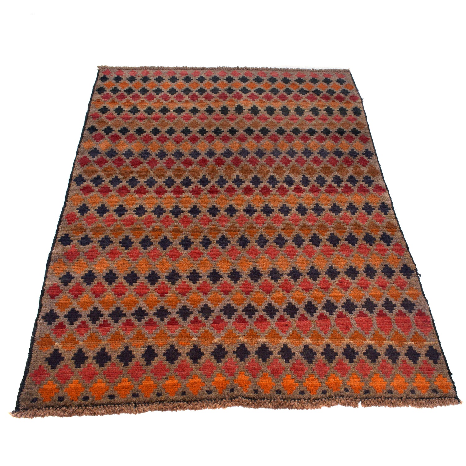 Tribal Baloch Rug 3' 7" x 5' 9" ft / 110 x 174 cm - No. W27457