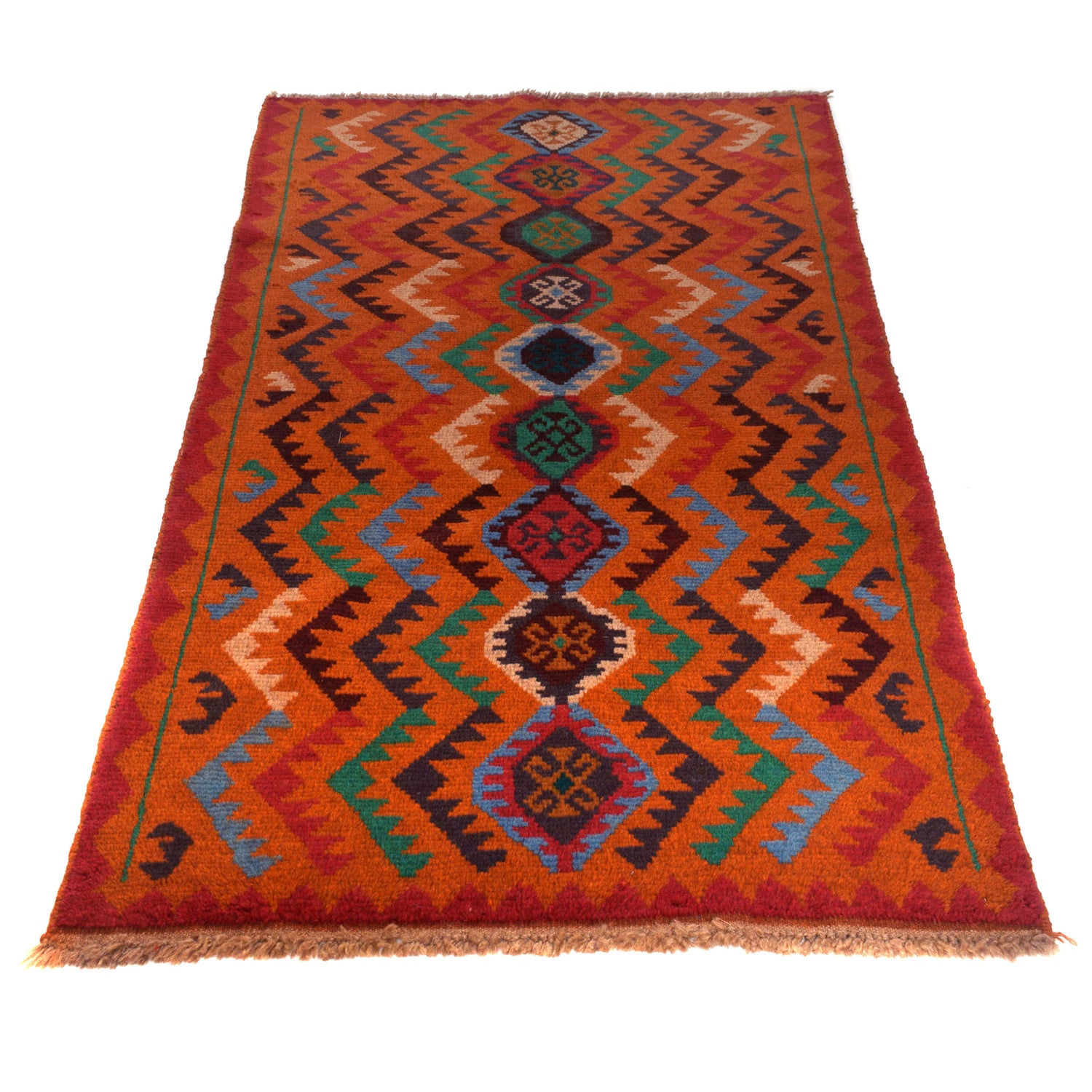 Tribal Baloch Rug 3' 6" x 6' 2" ft / 107 x 189 cm - No. W27461