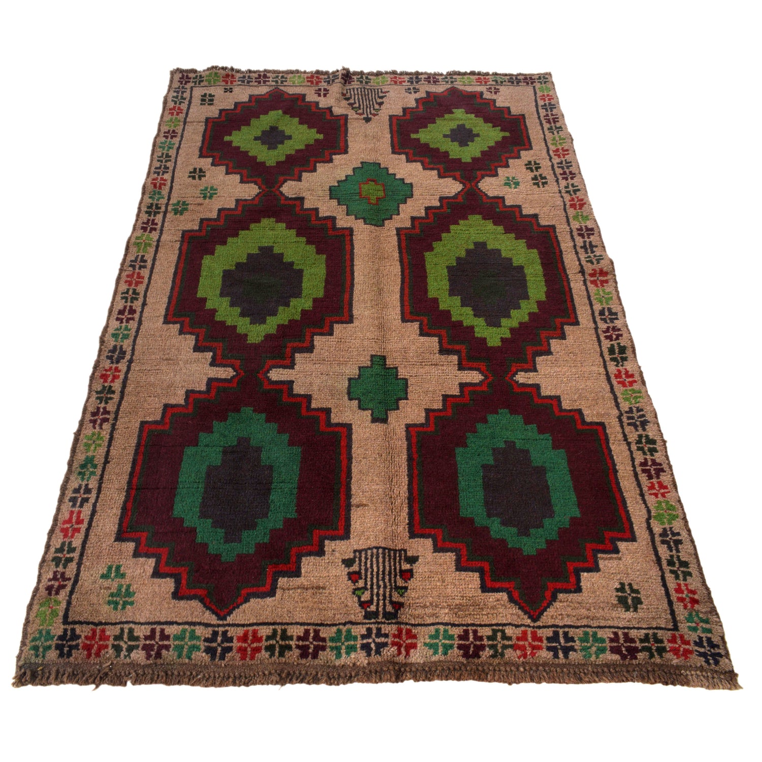 Tribal Baloch Rug 3' 11" x 6' 4" ft / 119 x 192 cm - No. W28019