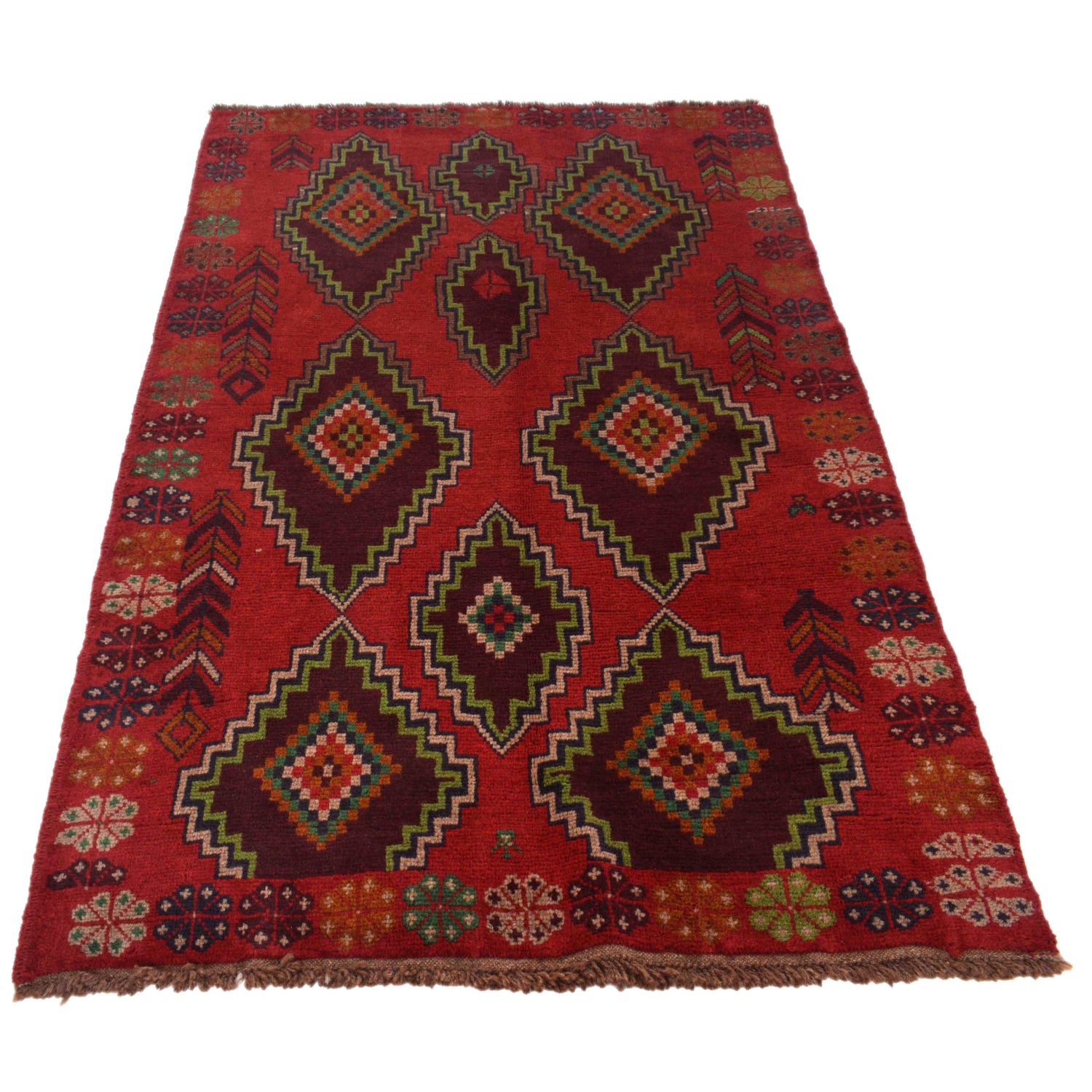 Tribal Baloch Rug 4' 2" x 6' 5" ft / 127 x 195 cm - No. W29015