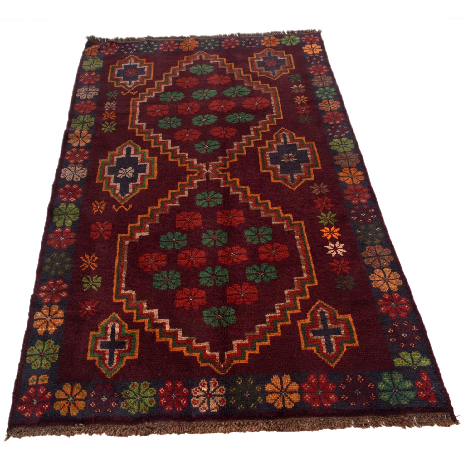 Tribal Baloch Rug 3' 11" x 6' 4" ft / 120 x 192 cm - No. W29017