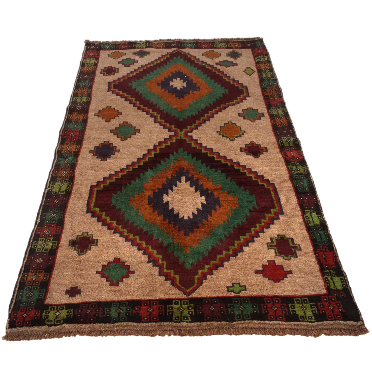 Tribal Baloch Rug 4' 0" x 6' 8" ft / 122 x 204 cm - No. W29018