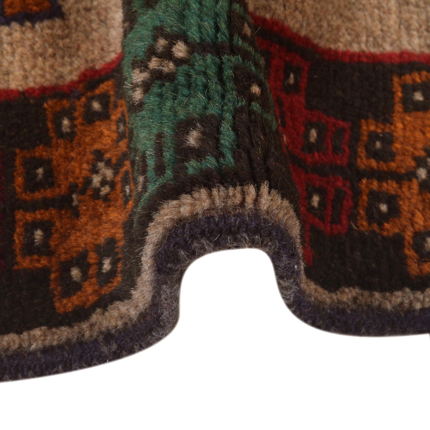 Tribal Baloch Rug 4' 0" x 6' 8" ft / 122 x 204 cm - No. W29018